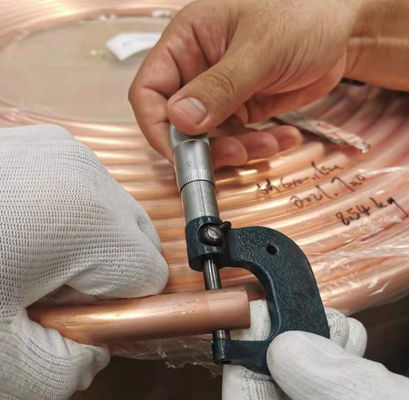 ASTM B280 C10200 1/4'' 3/8'' 1/2'' 3/4'' Seamless Nickel Copper Round Pipe Pancake Coil 15 Meters For Air Conditioner